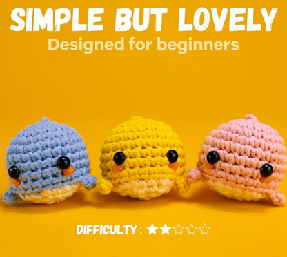 Serdiba Craft™ Crochet Whale Trio Kit