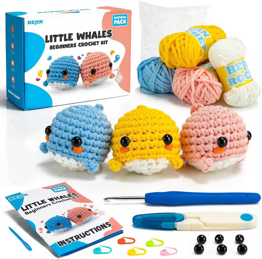 Serdiba Craft™ Crochet Whale Trio Kit